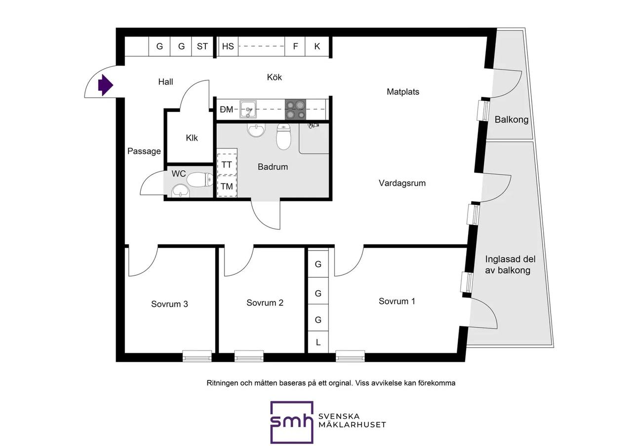 Floor plan for Beckomberga ängsväg 6