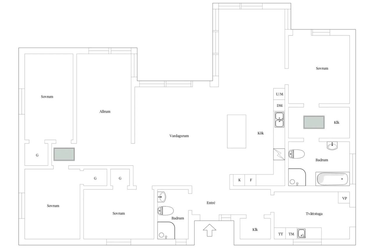 Floor plan for Grönebackevägen 8