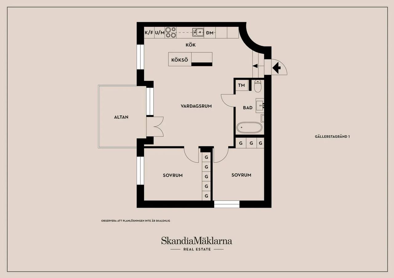 Floor plan for Gällerstagränd 1