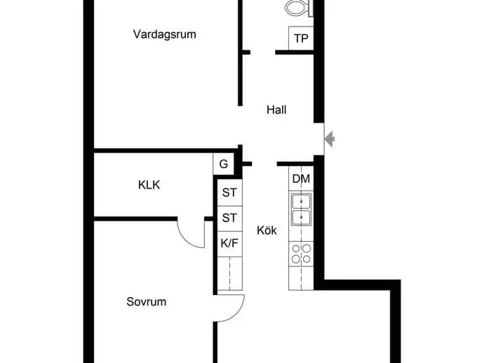 Floor plan for Huggarvägen 28