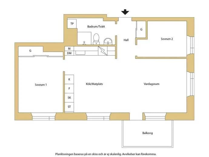 Floor plan for Walter Bengtssons Gata 37