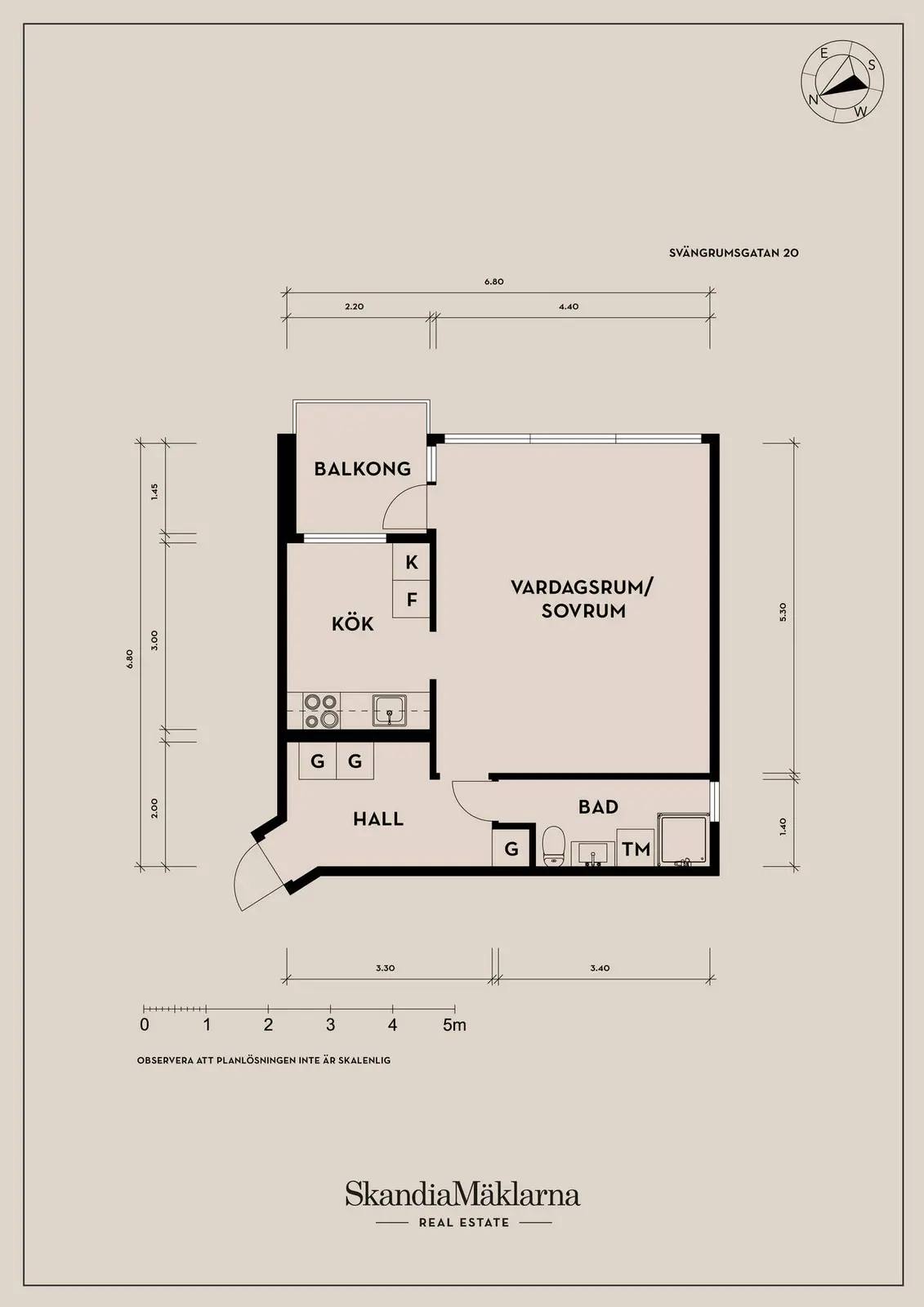 Planritning för Svängrumsgatan 20