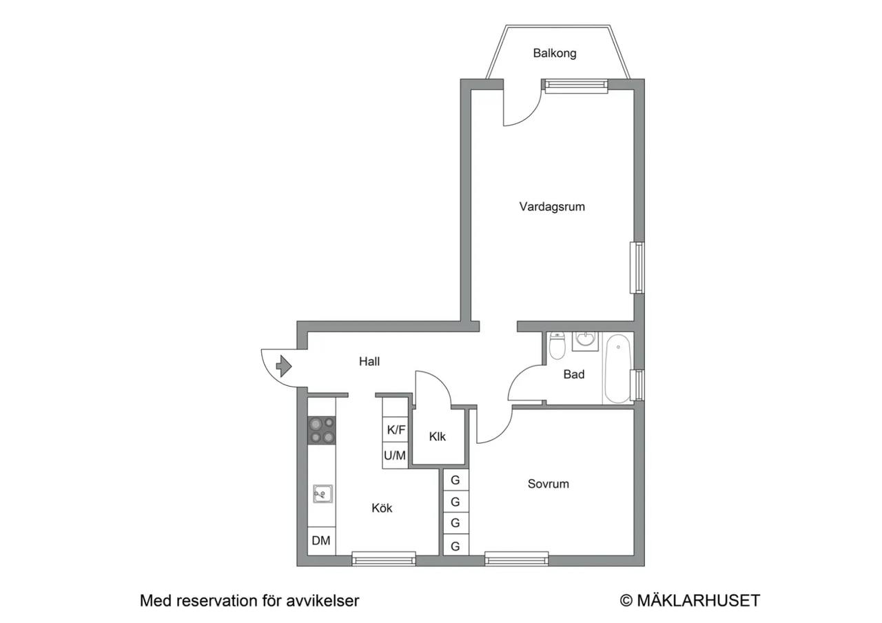 Planritning för Tegelmästaregatan 8 A
