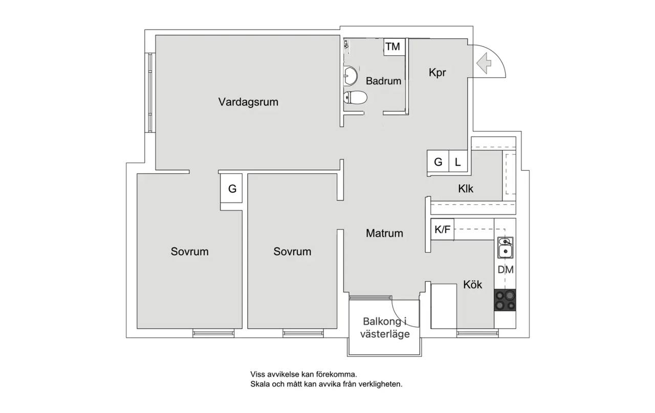 Planritning för Sandfjärdsgatan 120, 9tr