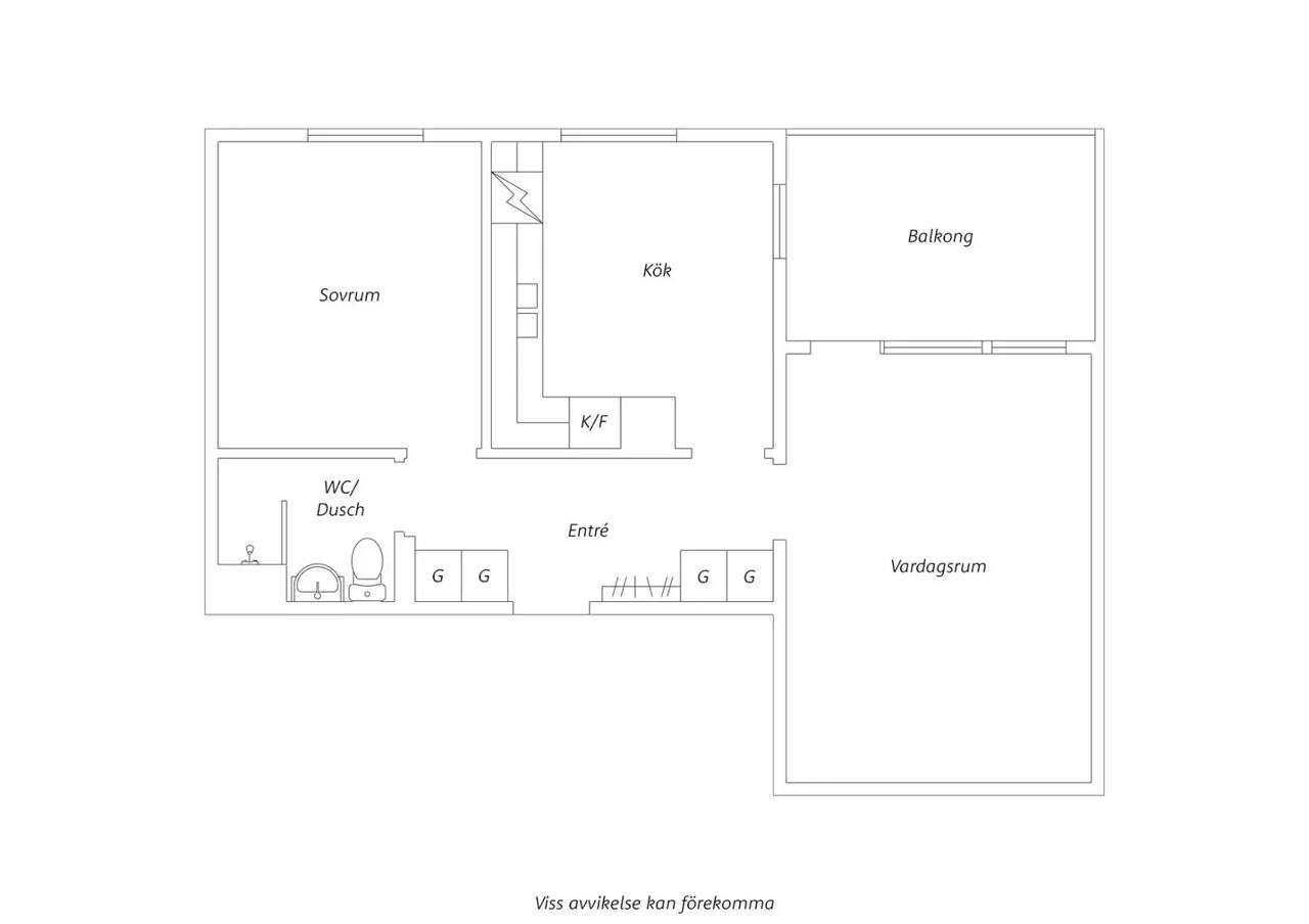 Floor plan for Hantverkaregatan 25
