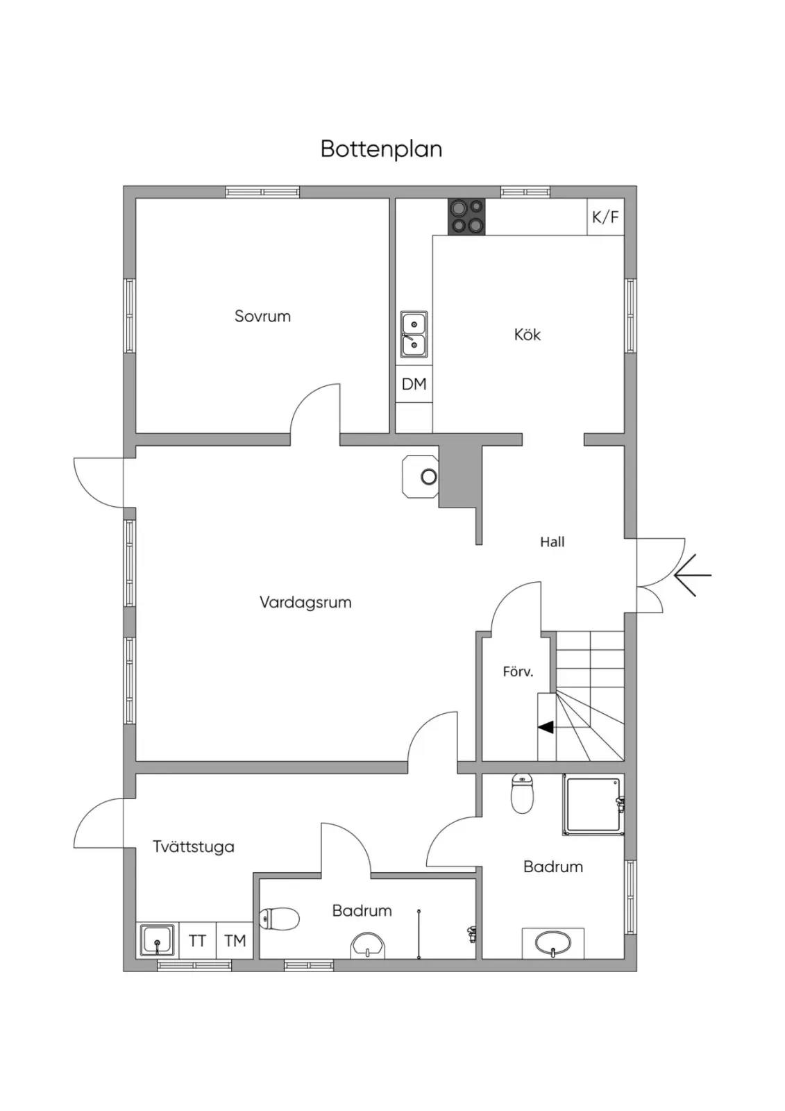 Floor plan for Buddbyvägen 73