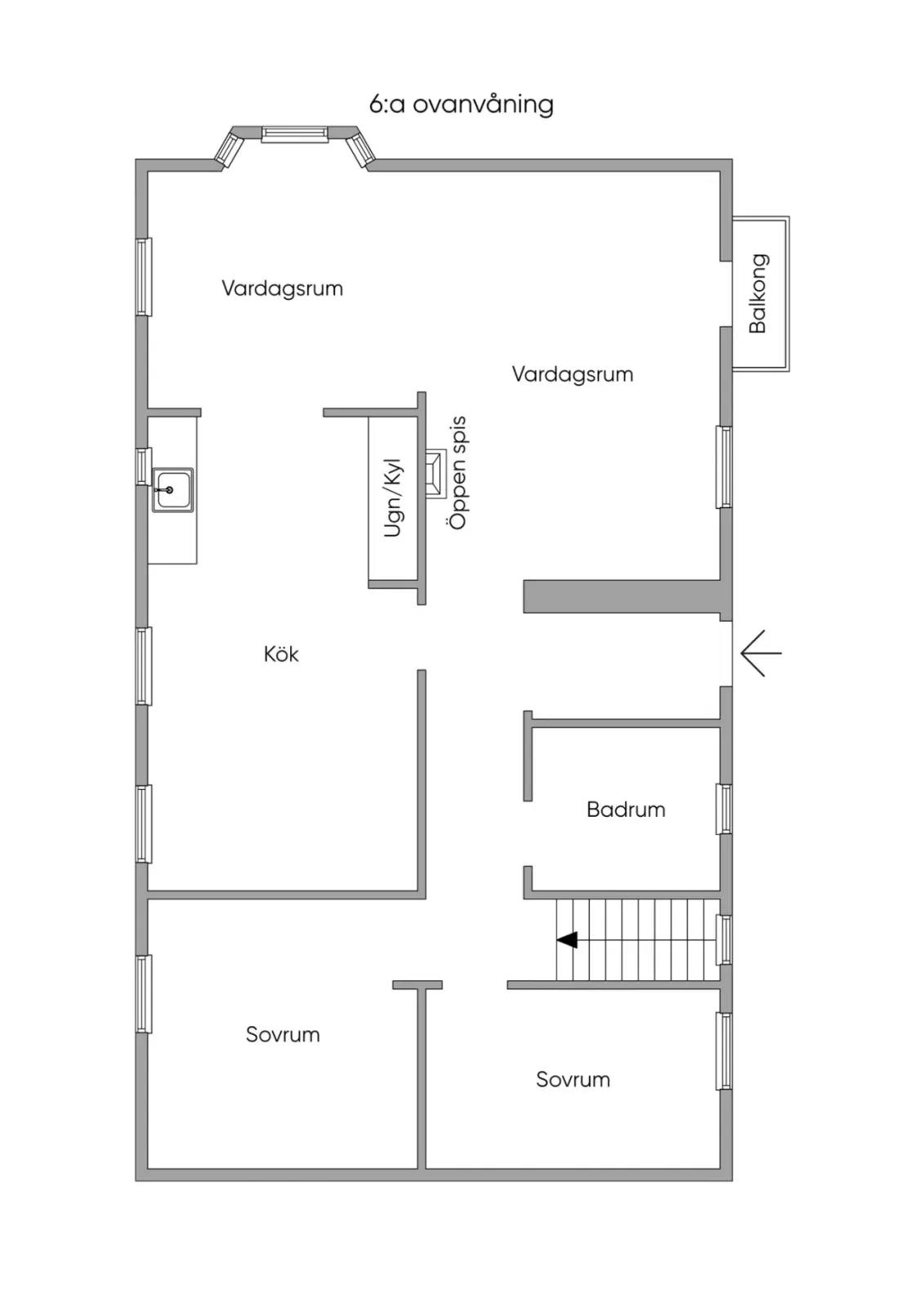 Planritning för Ekebovägen