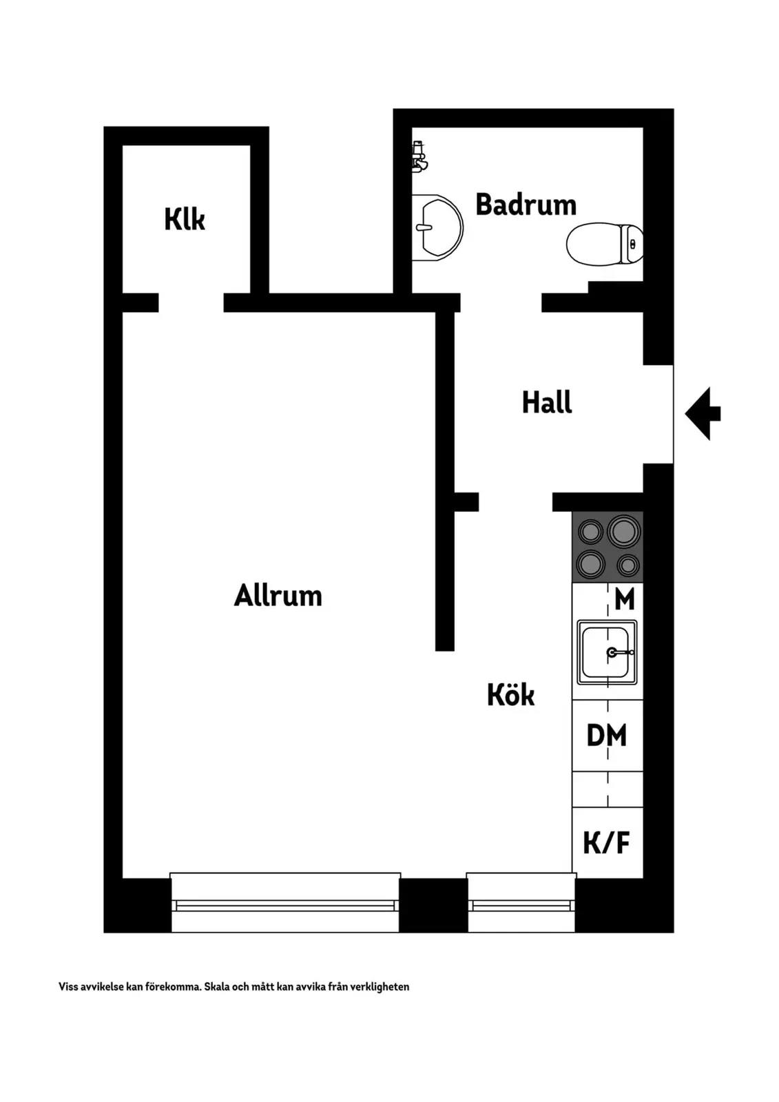 Floor plan for Alströmergatan 32H