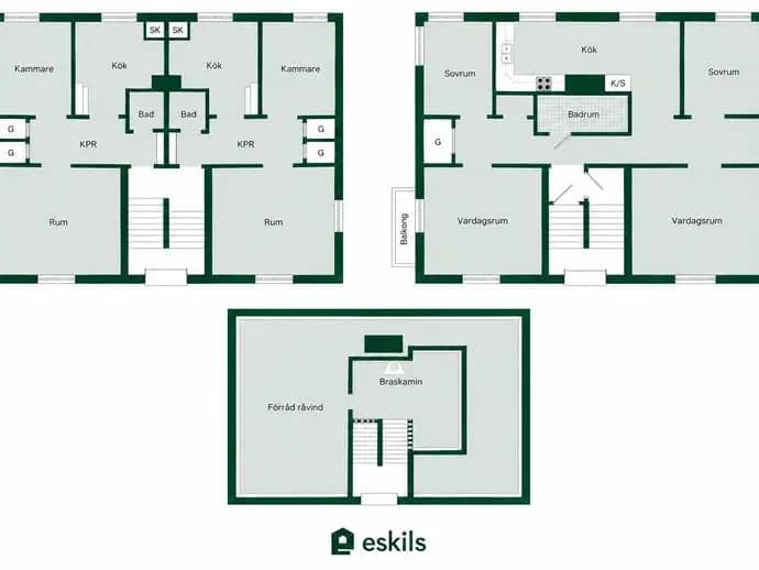 Floor plan for Vedbergsgatan 5