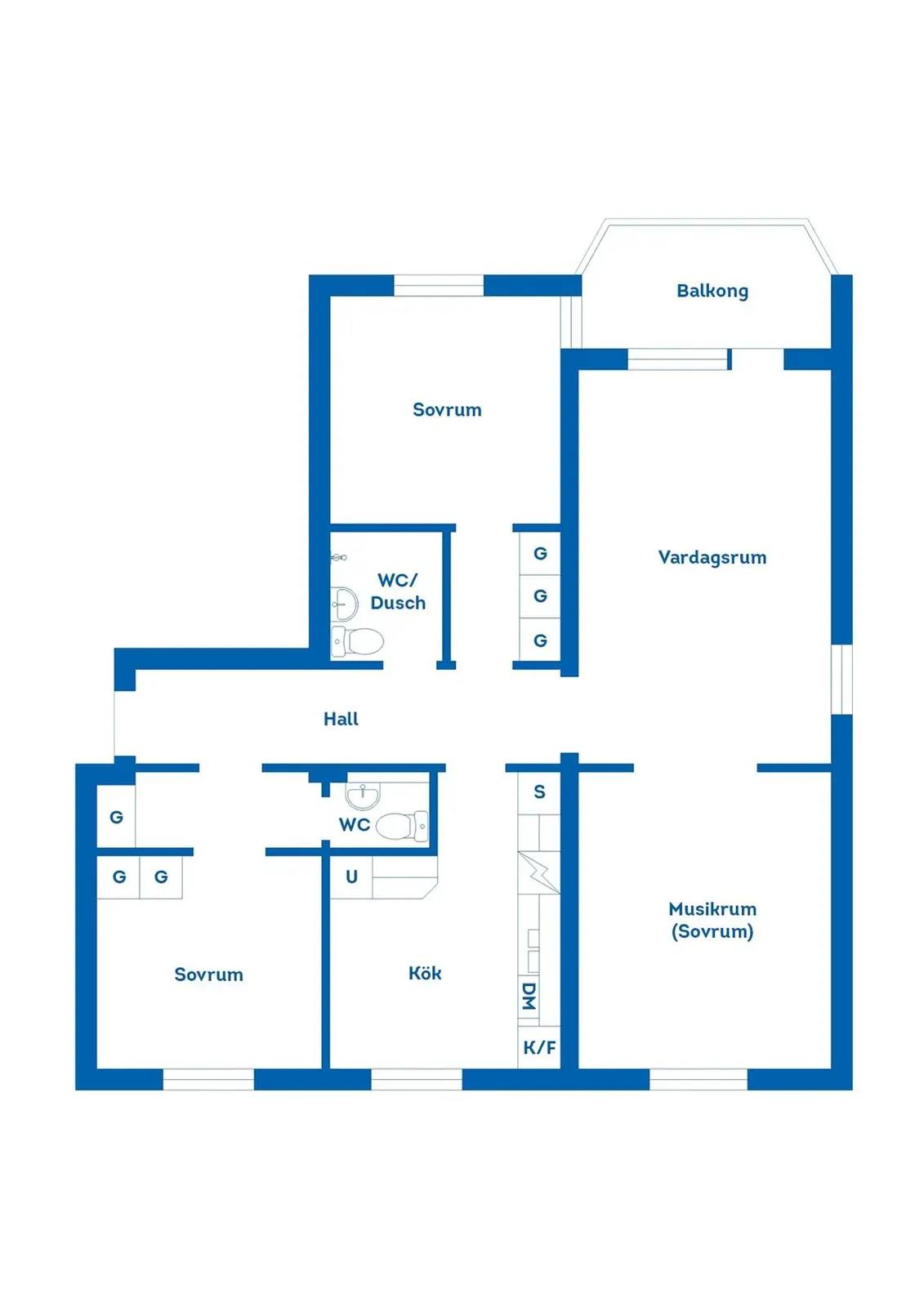 Planritning för Hallströmsgatan 14
