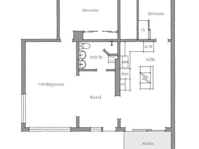 Planritning för Georgsgatan 1
