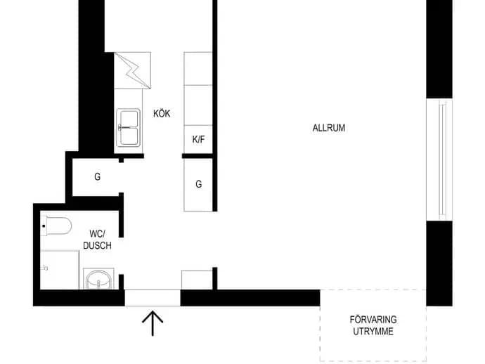 Floor plan for Kruthusbacken 80A
