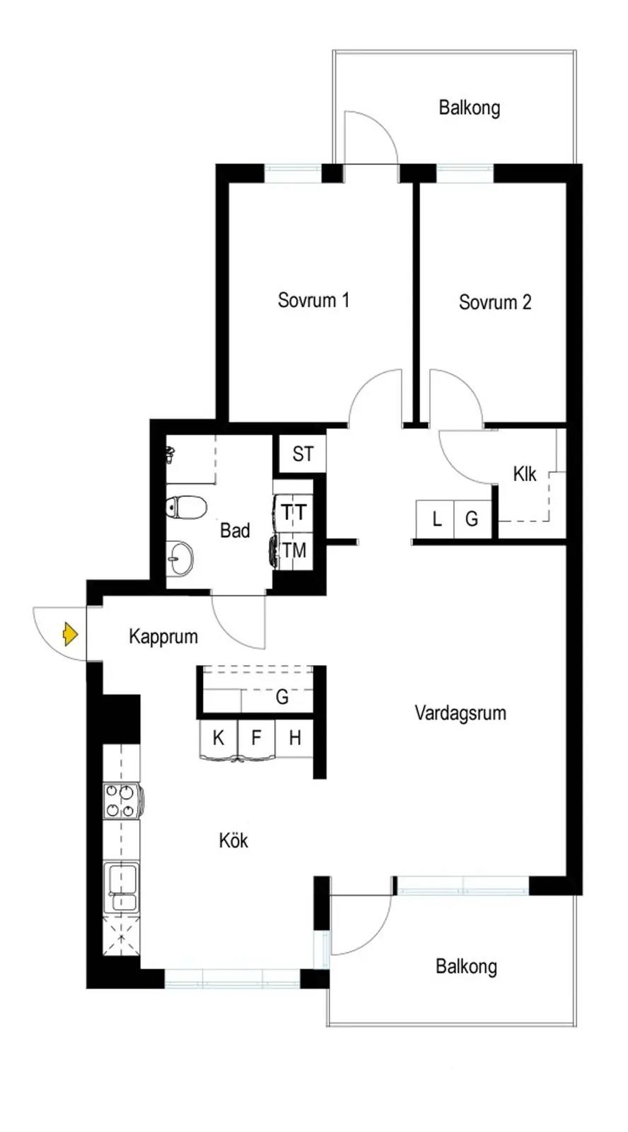 Planritning för Huvudstagatan 31