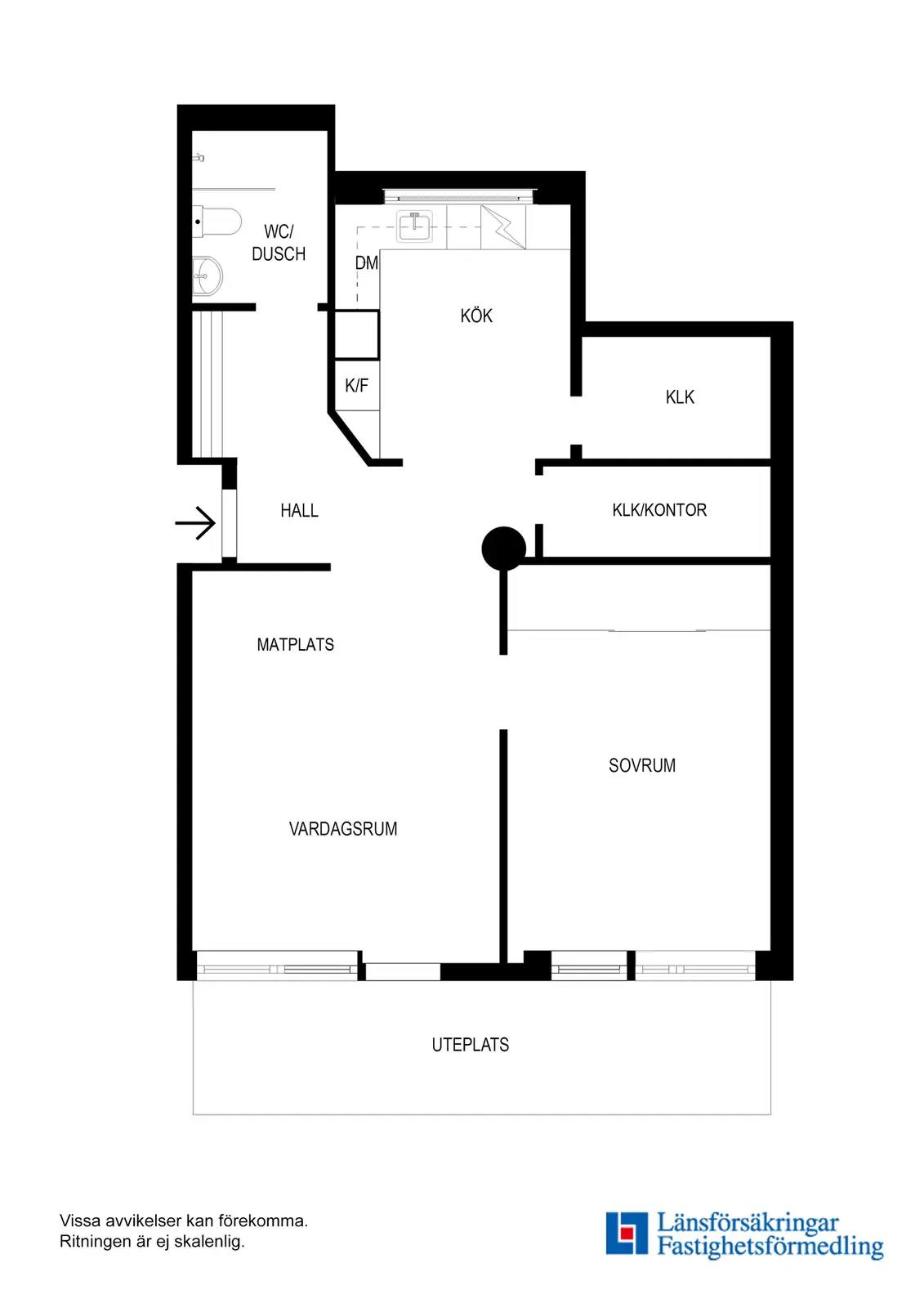 Planritning för Kruthornsvägen 66B
