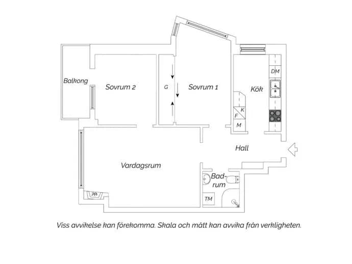 Floor plan for Sikrenovägen 6