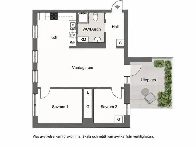 Floor plan for Hundlokegränd 18