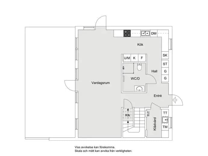 Floor plan for Barometervägen 10E