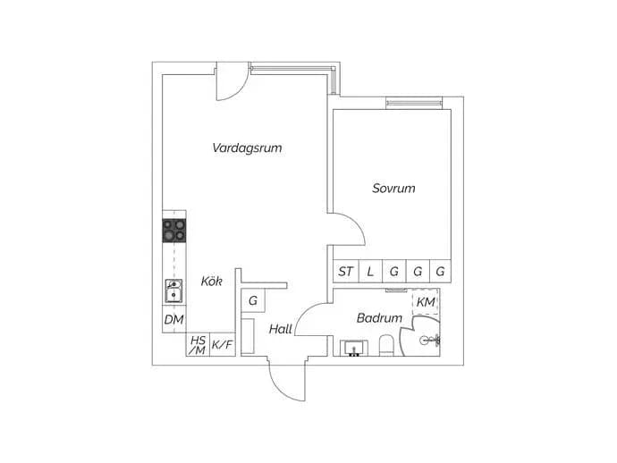 Planritning för Bangatan 32