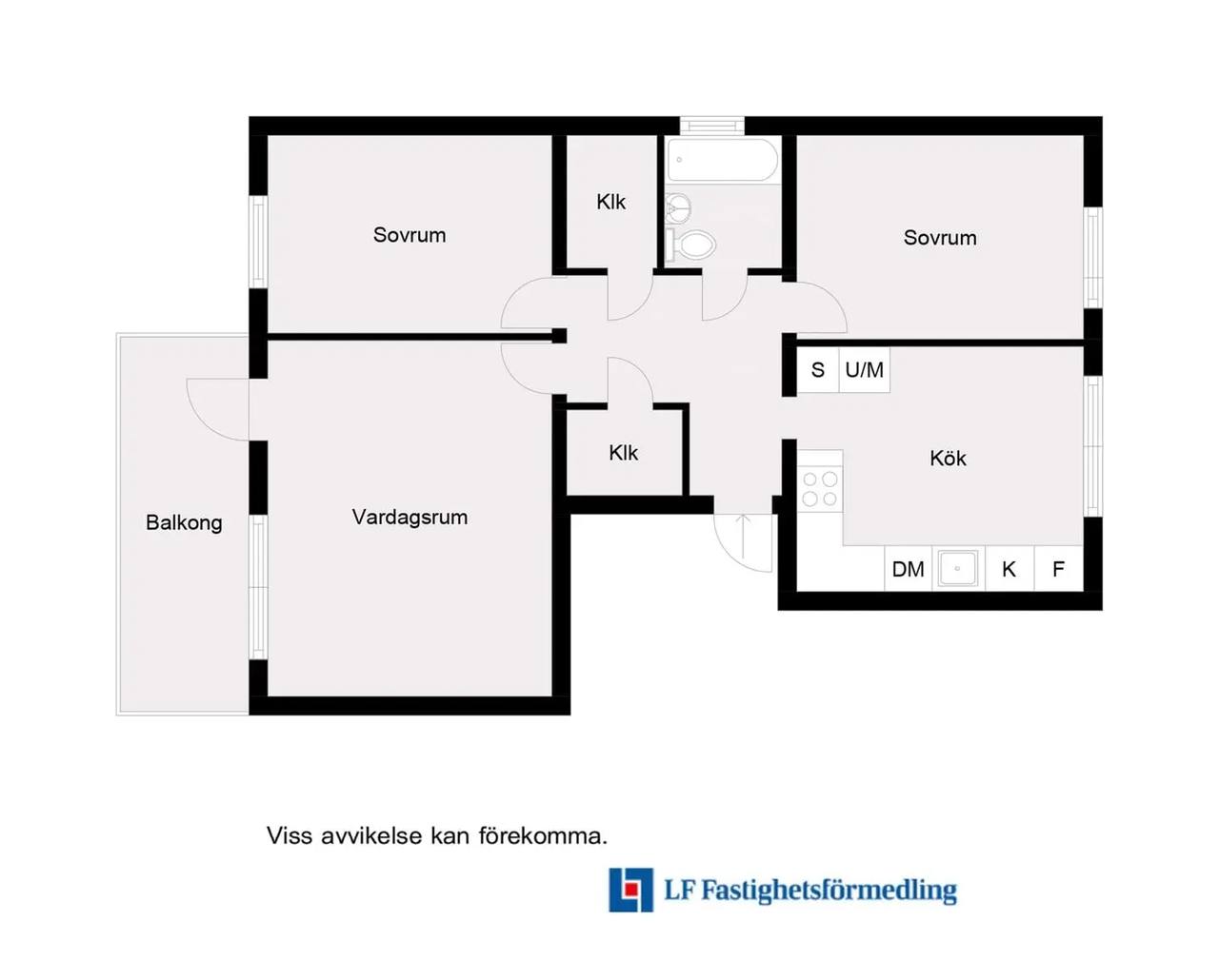 Floor plan for Allévägen 13B