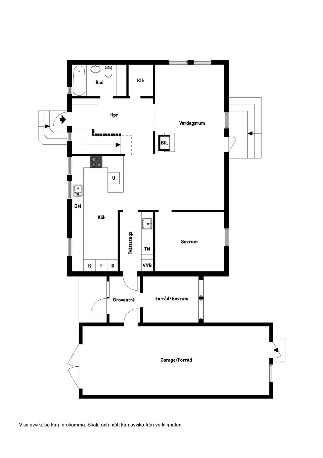 Floor plan for Smidesvägen 13