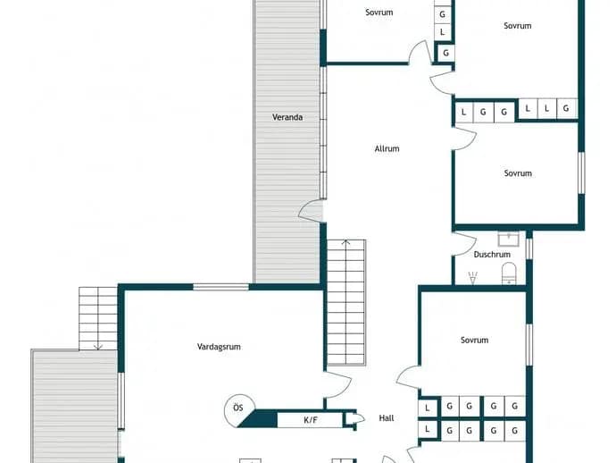 Floor plan for Fridhemsvägen 9