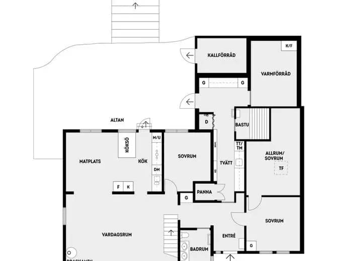 Floor plan for Lievägen 4