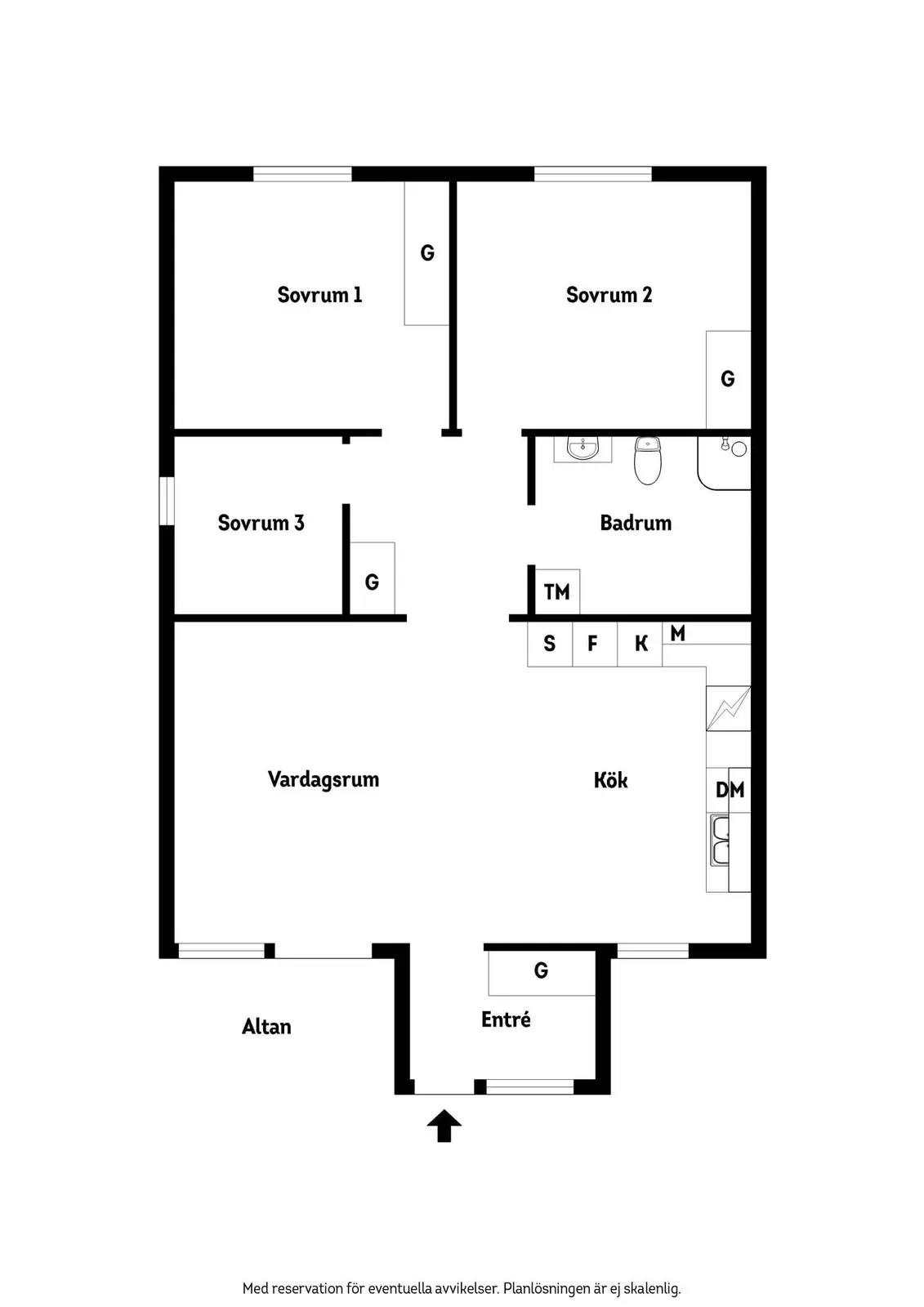 Floor plan for Ljungmarksvägen 16B