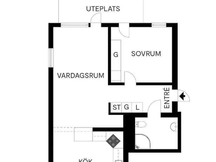 Floor plan for Edsbergsgränd 8