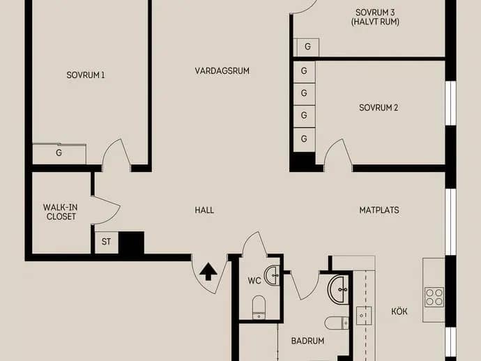 Floor plan for Lilla Centralgatan 35