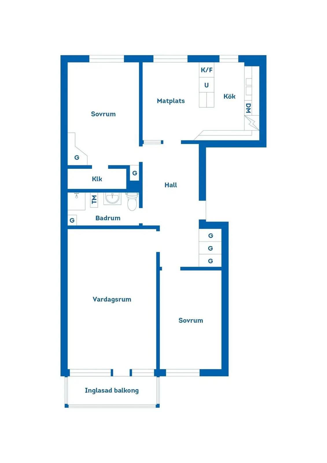 Floor plan for Norra Slottsgatan 22A