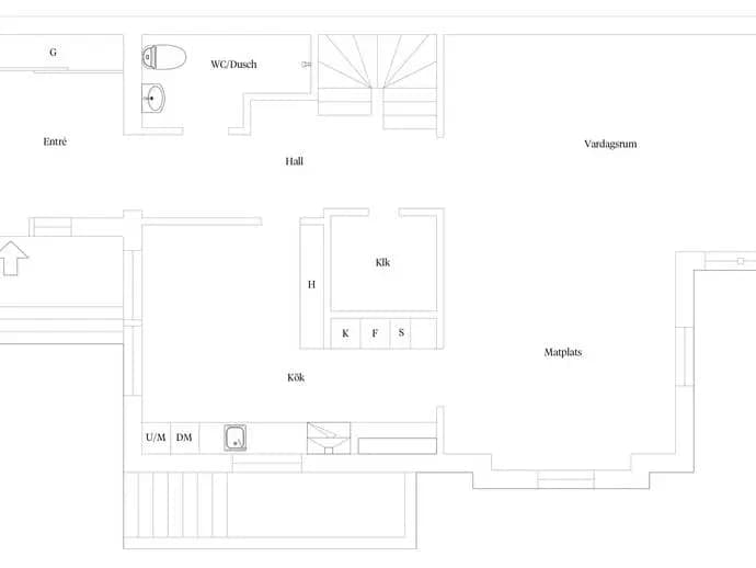 Planritning för Sagovägen 7B