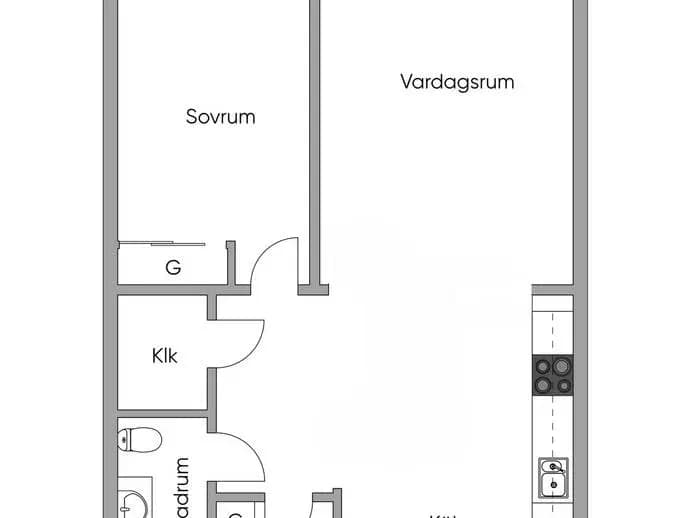 Planritning för Bergkullevägen 291