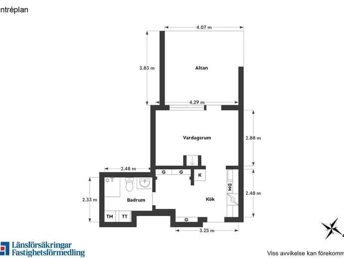 Floor plan for Lindholmshamnen 11