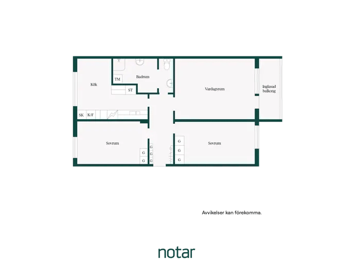 Floor plan for Bokgatan 10
