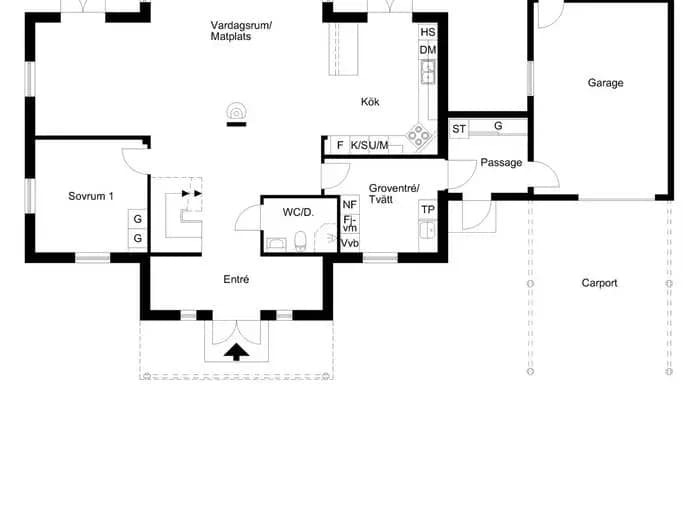 Floor plan for Videvägen 15
