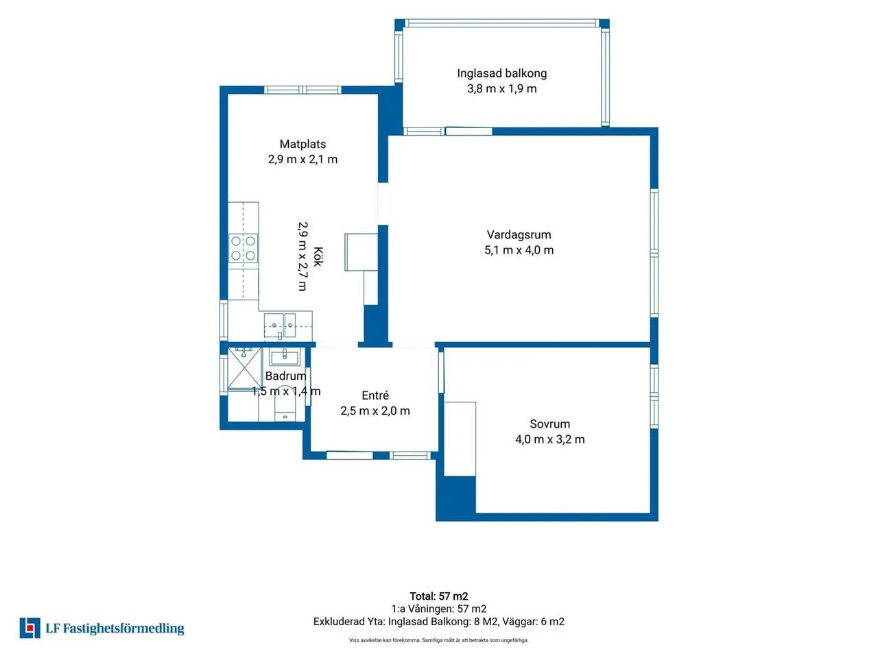Floor plan for Bergsgatan 85B
