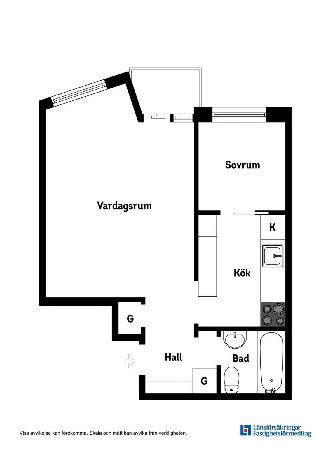 Floor plan for Tjustgatan 2