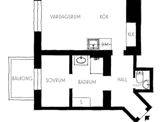 Planritning för Långholmsgatan 13A - Gårdshus