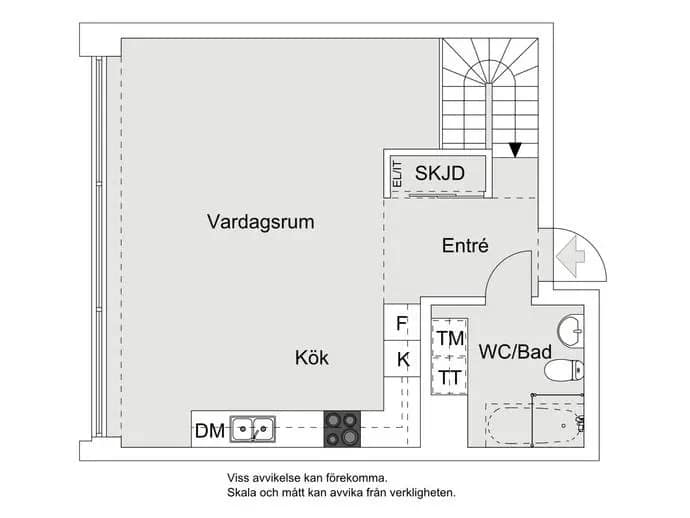 Floor plan for Turbinvägen 8A