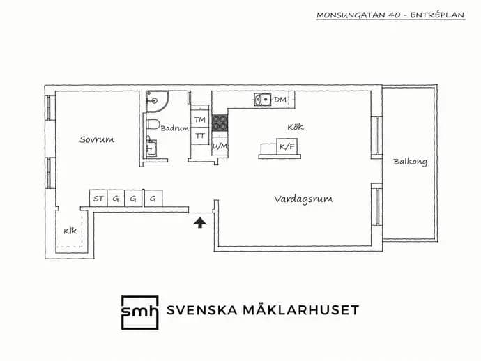Floor plan for Monsungatan 40