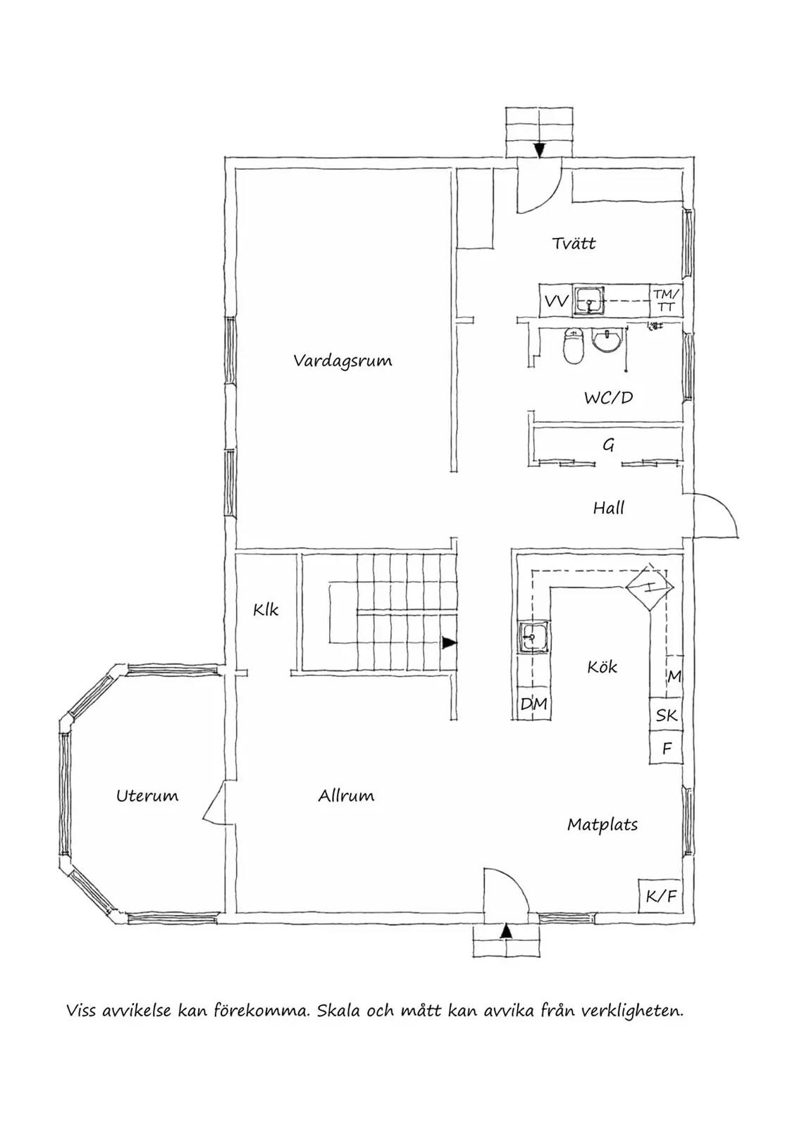 Planritning för Grundstensvägen 14