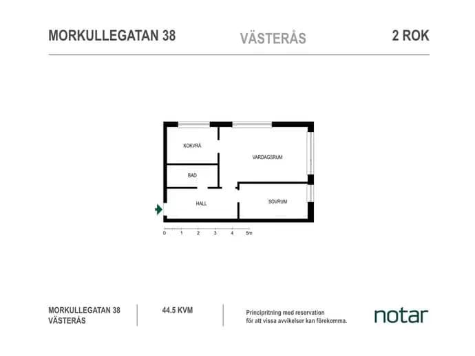 Floor plan for Morkullegatan 38