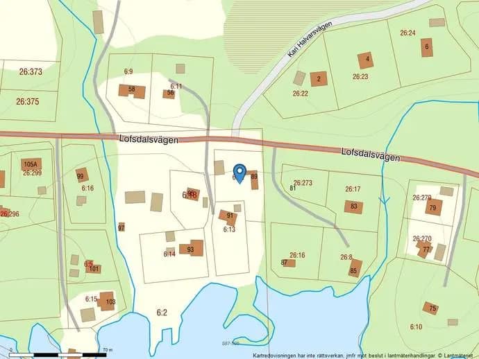 Planritning för Lofsdalsvägen 89