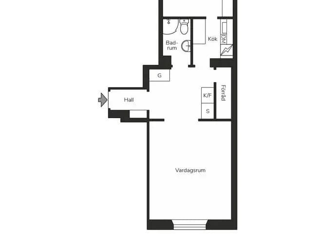 Floor plan for Folkskolegatan 6