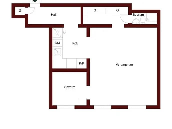 Floor plan for Tegnérgatan 49
