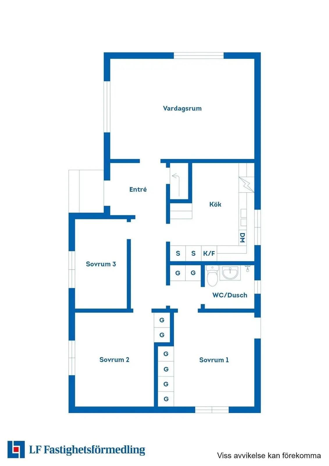 Floor plan for Tegelbruksgatan 14
