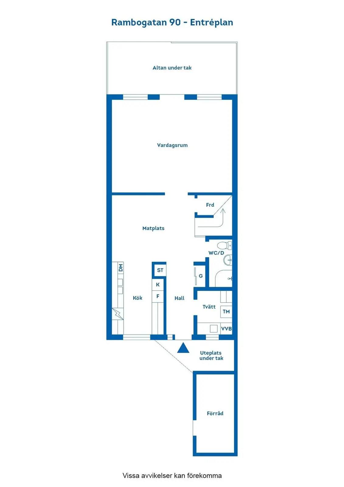 Floor plan for Rambogatan 90
