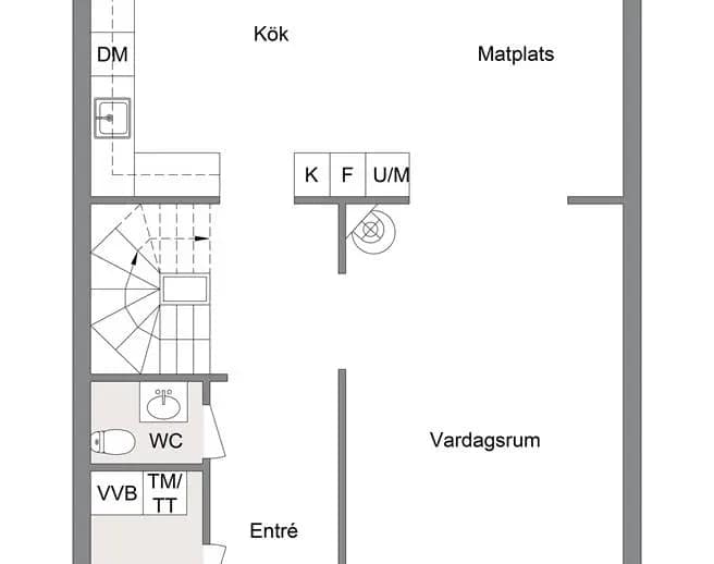 Floor plan for Kalvgränd 6