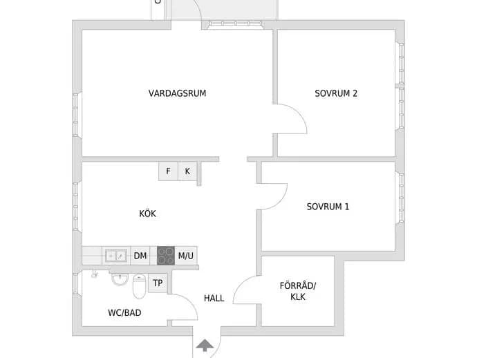 Floor plan for Helsingörsgatan 5, Våning 2