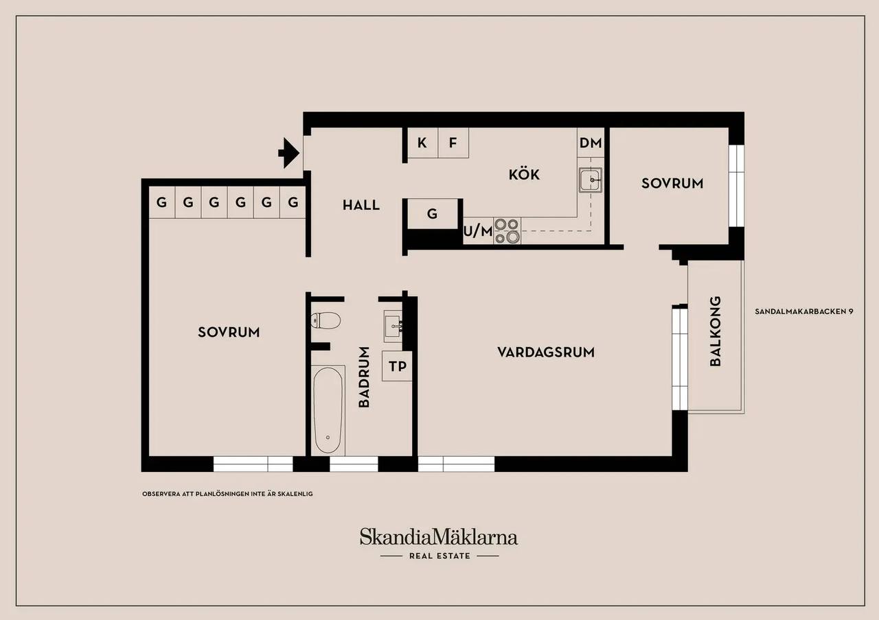 Floor plan for Sandalmakarbacken 9